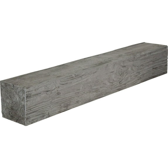 Ekena Millwork 6"H x 8"D x 36"W Sandblasted Faux Wood Fireplace Mantel, Burnished Honey Dew