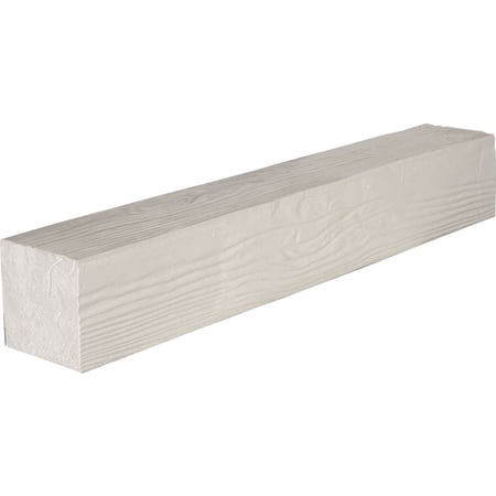 Ekena Millwork 6"H x 8"D x 60"W Sandblasted Faux Wood Fireplace Mantel, Factory Prepped