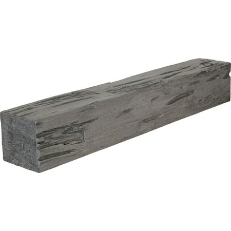 Ekena Millwork 6"H x 8"D x 84"W Pecky Cypress Faux Wood Fireplace Mantel, Burnished Honey Dew