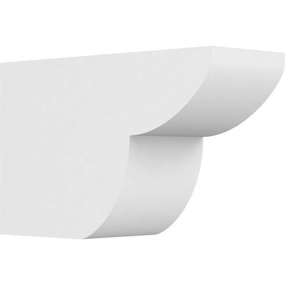 Ekena Millwork 6"W X 10"H X 16"L Standard Crestline Architectural Grade PVC Rafter Tail