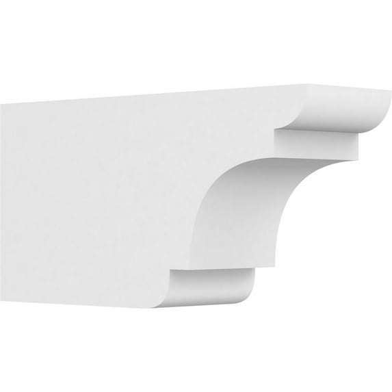 Ekena Millwork 6"W X 10"H X 20"L Standard New Brighton Architectural Grade PVC Rafter Tail