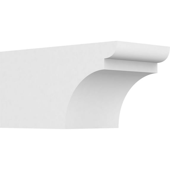 Ekena Millwork 6"W X 6"H X 12"L Standard Yorktown Architectural Grade PVC Rafter Tail