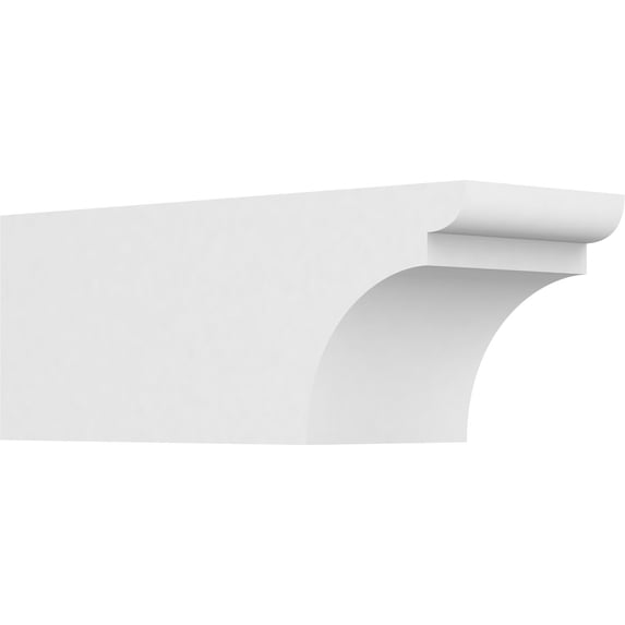 Ekena Millwork 6"W X 6"H X 16"L Standard Yorktown Architectural Grade PVC Rafter Tail