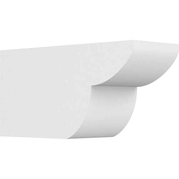 Ekena Millwork 6"W X 8"H X 16"L Standard Crestline Architectural Grade PVC Rafter Tail