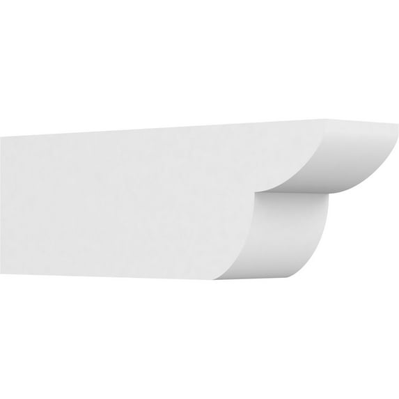 Ekena Millwork 6"W X 8"H X 24"L Standard Crestline Architectural Grade PVC Rafter Tail