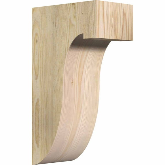 Ekena Millwork 6"W x 10"D x 18"H Del Monte Rough Sawn Corbel, Douglas Fir