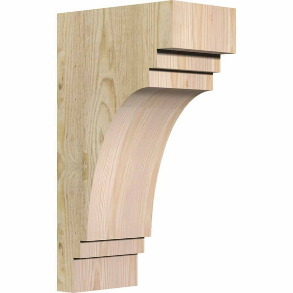 Ekena Millwork 6"W x 10"D x 18"H Pescadero Rough Sawn Corbel, Douglas Fir
