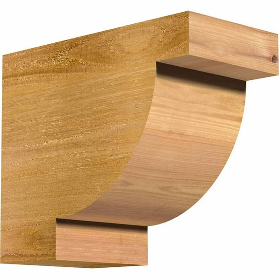 Ekena Millwork 6"W x 10"H x 12"L Alpine Rough Sawn Rafter Tail, Western Red Cedar