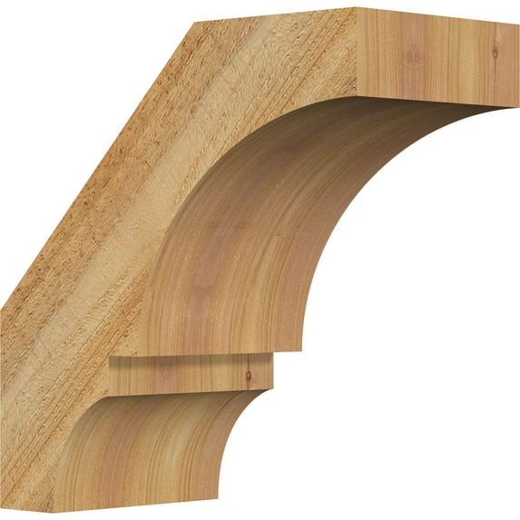 Ekena Millwork 6"W x 12"D x 12"H Balboa Rough Sawn Knee Brace, Western Red Cedar