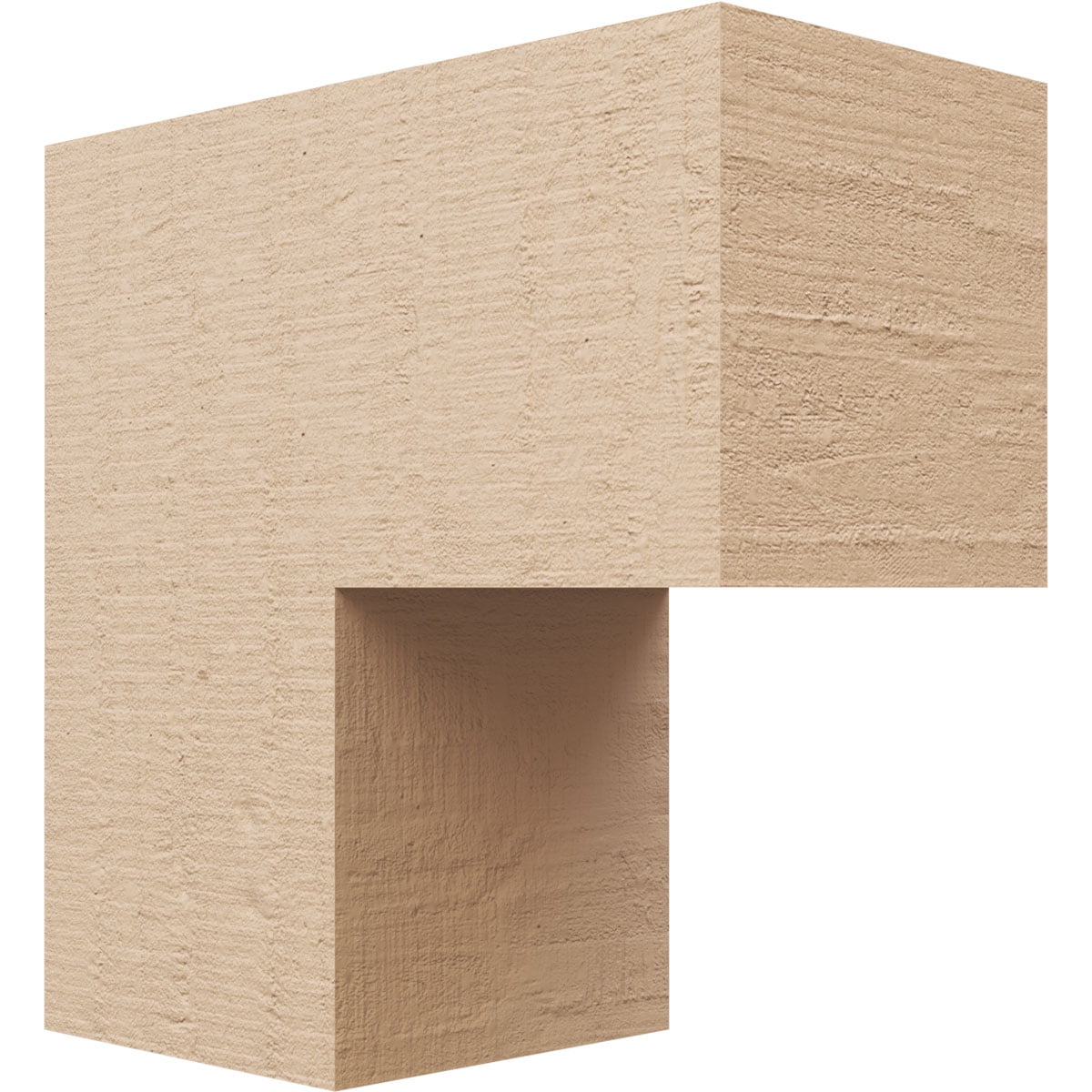 6"W x 12"D x 12"H Classic Chapel Hill Rough Cedar Woodgrain TimberThane Corbel, Primed Tan
