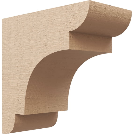 6"W x 12"D x 12"H Classic New Brighton Rough Cedar Woodgrain TimberThane Corbel, Primed Tan
