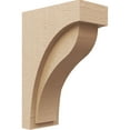 thumbnail image 1 of 6"W x 12"D x 18"H Classic Helena Rough Cedar Woodgrain TimberThane Corbel, Primed Tan, 1 of 6