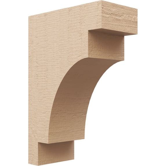 6"W x 12"D x 18"H Classic Mediterranean Rough Cedar Woodgrain TimberThane Corbel, Primed Tan