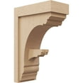 thumbnail image 1 of 6"W x 12"D x 18"H Classic Warren Rough Cedar Woodgrain TimberThane Corbel, Primed Tan, 1 of 6