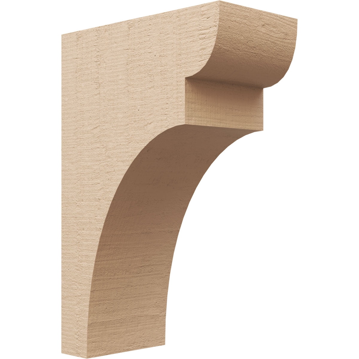 6"W x 12"D x 18"H Classic Yorktown Rough Cedar Woodgrain TimberThane Corbel, Primed Tan
