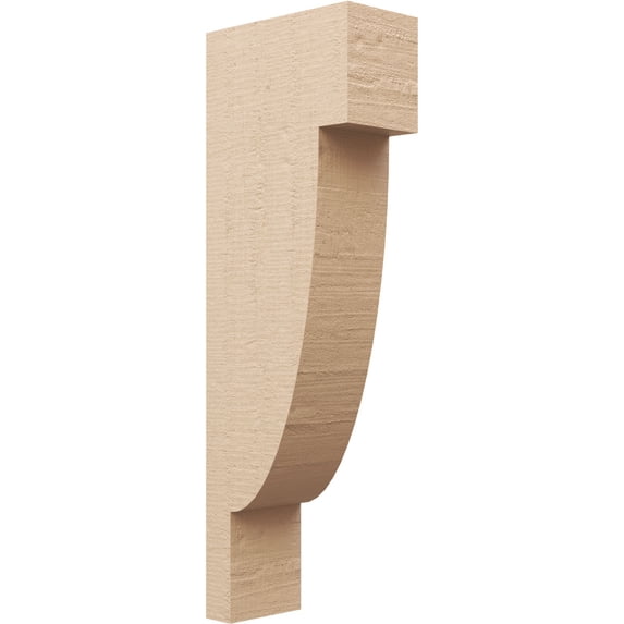 6"W x 12"D x 36"H Thin Alpine Rough Cedar Woodgrain TimberThane Corbel, Primed Tan