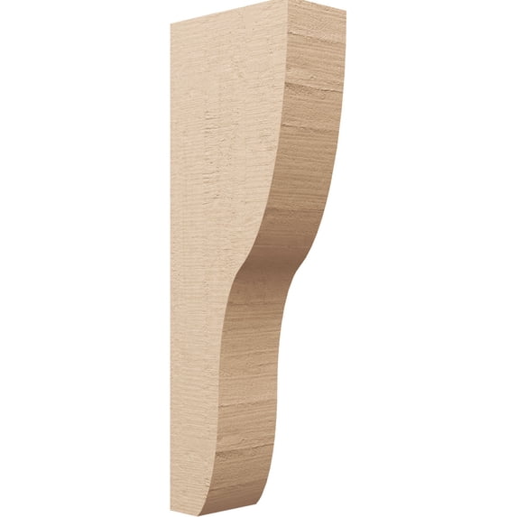 6"W x 12"D x 36"H Thin Greensboro Rough Cedar Woodgrain TimberThane Corbel, Primed Tan