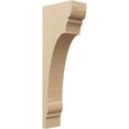thumbnail image 1 of 6"W x 12"D x 36"H Thin Hughes Rough Cedar Woodgrain TimberThane Corbel, Primed Tan, 1 of 6