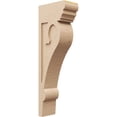thumbnail image 1 of 6"W x 12"D x 36"H Thin Mayflower Rough Cedar Woodgrain TimberThane Corbel, Primed Tan, 1 of 6