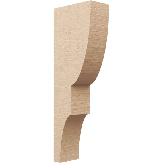 6"W x 12"D x 36"H Thin Ridgewood Rough Cedar Woodgrain TimberThane Corbel, Primed Tan