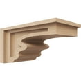 thumbnail image 1 of 6"W x 12"D x 6"H Wide Highland Rough Cedar Woodgrain TimberThane Corbel, Primed Tan, 1 of 6