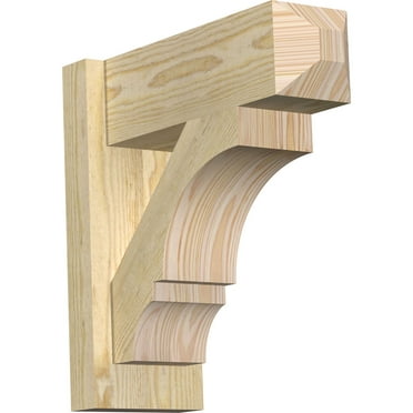 Ekena Millwork 6"W x 16"D x 16"H Balboa Rough Sawn Craftsman Outlooker, Douglas Fir