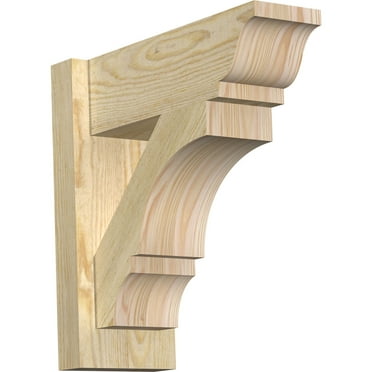 Ekena Millwork 6"W x 16"D x 16"H Balboa Rough Sawn Traditional Outlooker, Douglas Fir