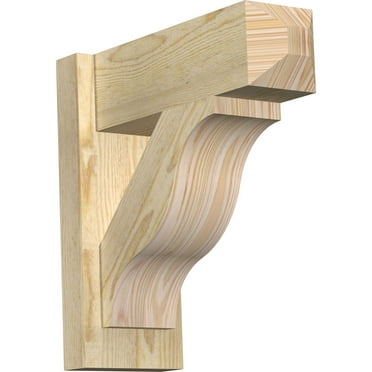 Ekena Millwork 6"W x 16"D x 16"H Funston Rough Sawn Craftsman Outlooker, Douglas Fir