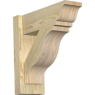 Ekena Millwork 6"W x 16"D x 16"H Funston Rough Sawn Traditional Outlooker, Douglas Fir