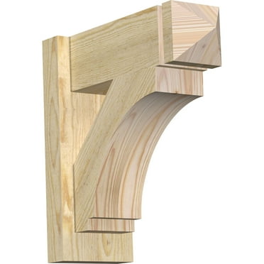 Ekena Millwork 6"W x 16"D x 16"H Imperial Rough Sawn Arts and Crafts Outlooker, Douglas Fir