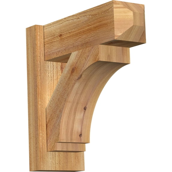 Ekena Millwork 6"W x 16"D x 16"H Imperial Rough Sawn Craftsman Outlooker, Western Red Cedar