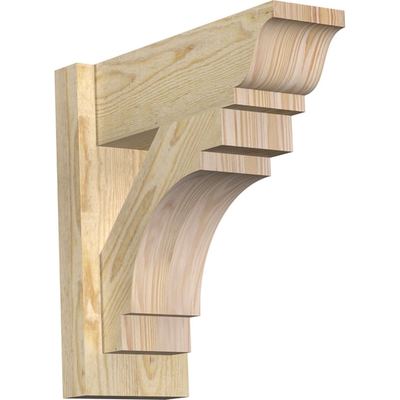 Ekena Millwork 6"W x 16"D x 16"H Merced Rough Sawn Traditional Outlooker, Douglas Fir