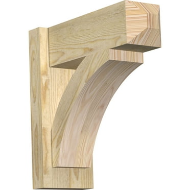 Ekena Millwork 6"W x 16"D x 16"H Thorton Rough Sawn Craftsman Outlooker, Douglas Fir