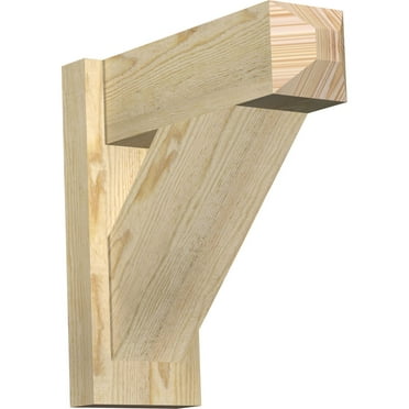 Ekena Millwork 6"W x 16"D x 16"H Traditional Rough Sawn Craftsman Outlooker, Douglas Fir