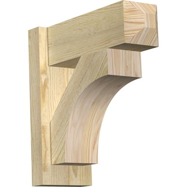 Ekena Millwork 6"W x 16"D x 16"H Westlake Rough Sawn Craftsman Outlooker, Douglas Fir
