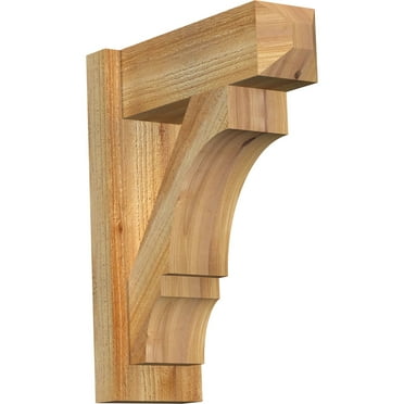 Ekena Millwork 6"W x 16"D x 20"H Balboa Rough Sawn Craftsman Outlooker, Western Red Cedar