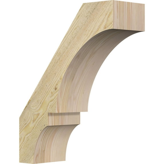 Ekena Millwork 6"W x 16"D x 20"H Balboa Rough Sawn Knee Brace, Douglas Fir