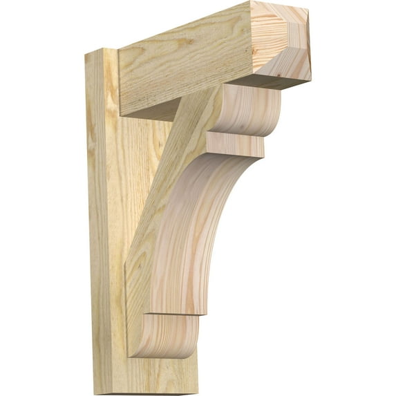 Ekena Millwork 6"W x 16"D x 20"H Olympic Rough Sawn Craftsman Outlooker, Douglas Fir