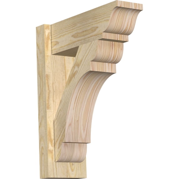 Ekena Millwork 6"W x 16"D x 20"H Olympic Rough Sawn Traditional Outlooker, Douglas Fir