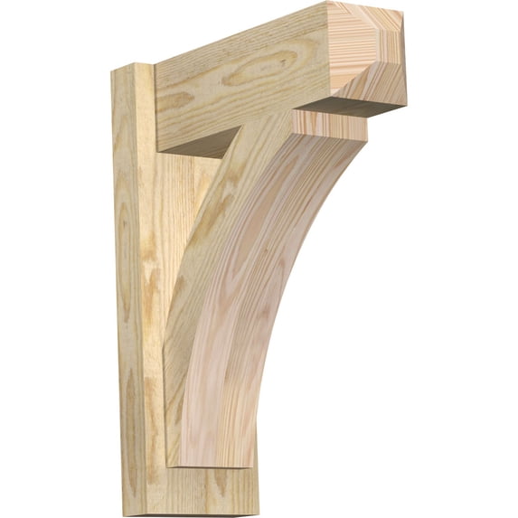 Ekena Millwork 6"W x 16"D x 20"H Thorton Rough Sawn Craftsman Outlooker, Douglas Fir