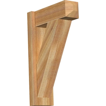 Ekena Millwork 6"W x 16"D x 24"H Traditional Rough Sawn Craftsman Outlooker, Western Red Cedar