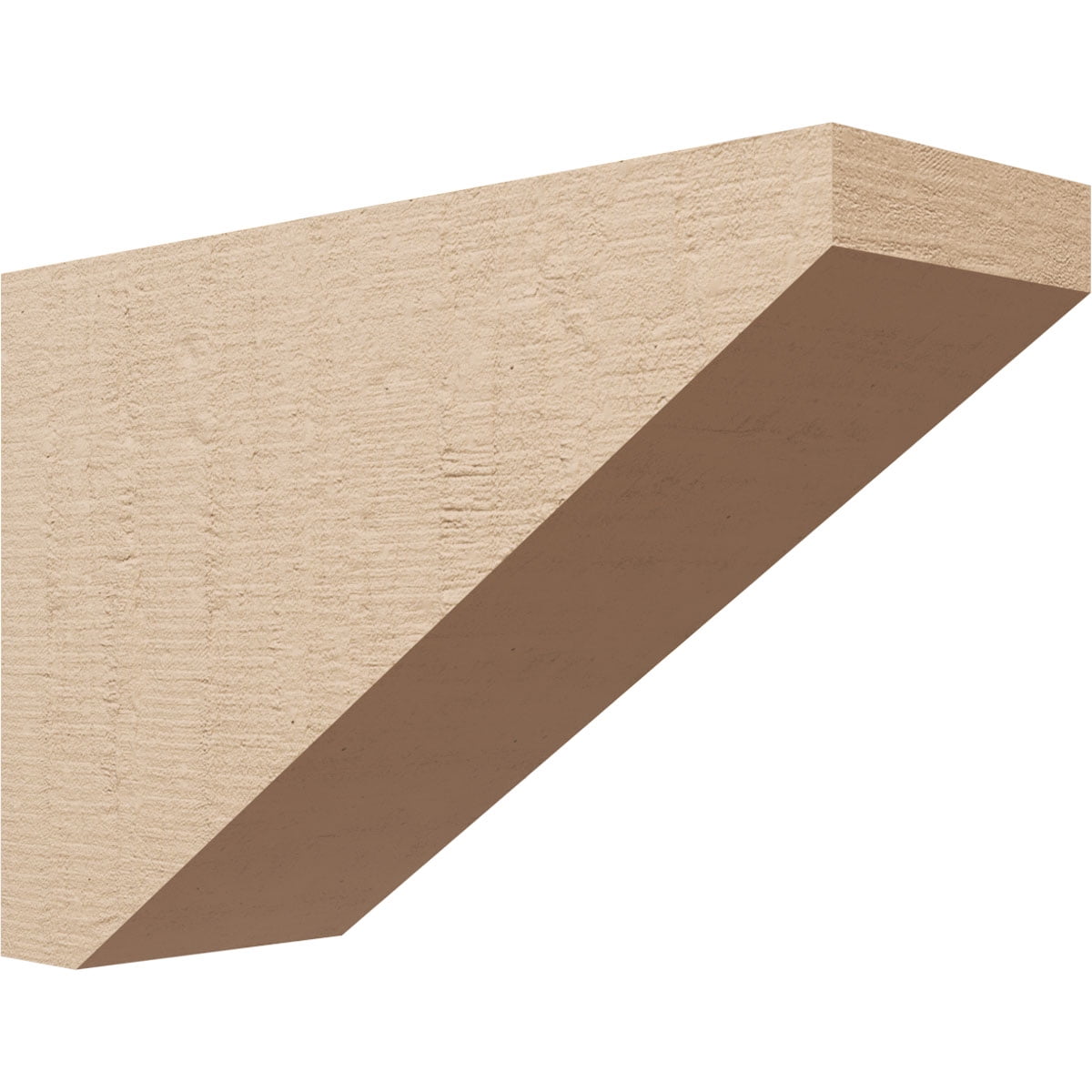 6"W x 18"D x 12"H Classic Concord Rough Cedar Woodgrain TimberThane Corbel, Primed Tan