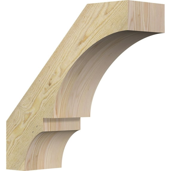 Ekena Millwork 6"W x 18"D x 18"H Balboa Rough Sawn Knee Brace, Douglas Fir