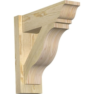 Ekena Millwork 6"W x 18"D x 18"H Funston Rough Sawn Traditional Outlooker, Douglas Fir