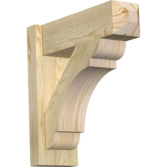 Ekena Millwork 6"W x 18"D x 18"H Olympic Rough Sawn Craftsman Outlooker, Douglas Fir