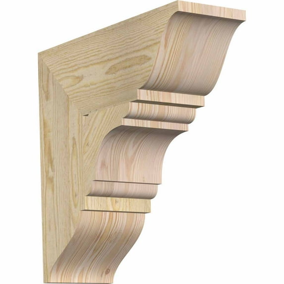 Ekena Millwork 6"W x 18"D x 18"H Olympic Traditional Rough Sawn Bracket, Douglas Fir