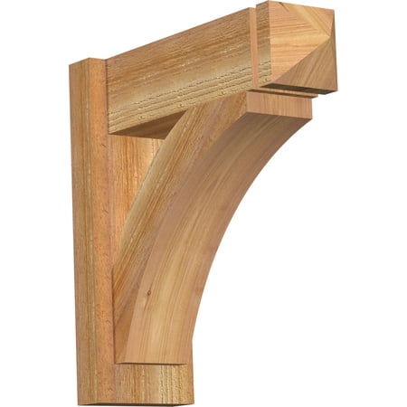 Ekena Millwork 6"W x 18"D x 18"H Thorton Rough Sawn Arts and Crafts Outlooker, Western Red Cedar