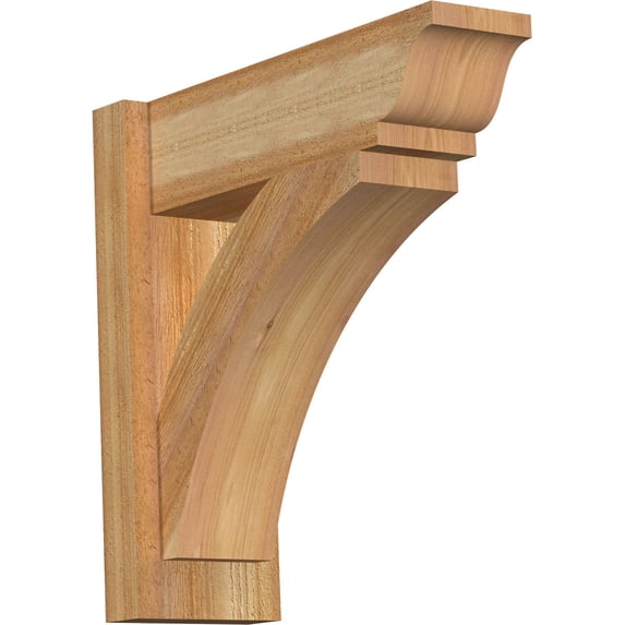Ekena Millwork 6"W x 18"D x 18"H Thorton Rough Sawn Traditional Outlooker, Western Red Cedar