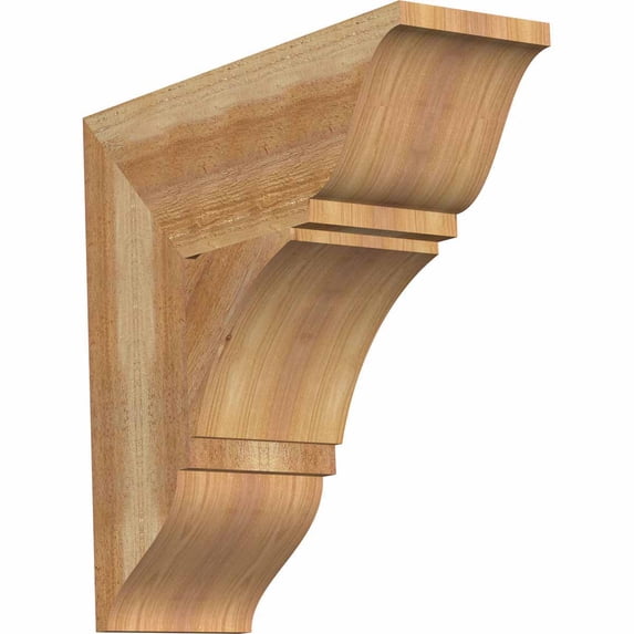 Ekena Millwork 6"W x 18"D x 18"H Thorton Traditional Rough Sawn Bracket, Western Red Cedar
