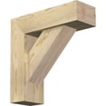 thumbnail image 1 of Ekena Millwork 6"W x 18"D x 18"H Traditional Block Rough Sawn Bracket w/ Offset Brace, Douglas Fir, 1 of 25